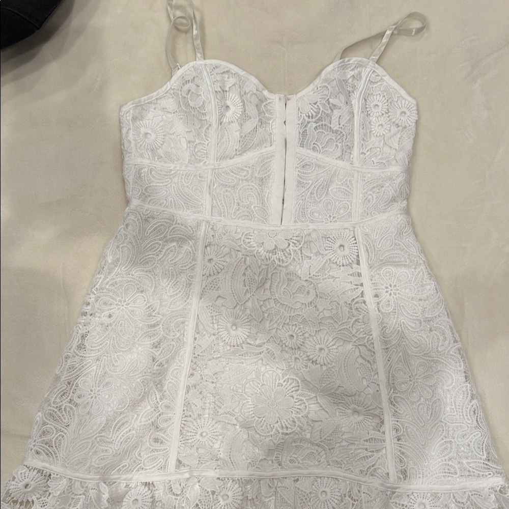 French Connection White Lace Mini Dress